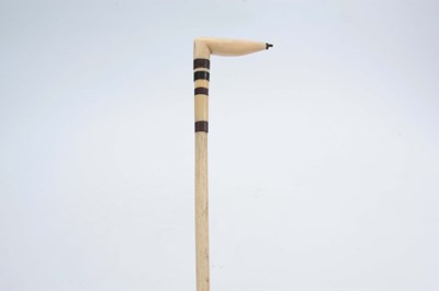 Lot 464 - A 19TH CENTURY WHALE BONE WALKING STICK with...