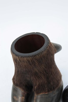 Lot 480 - A LATE 19th CENTURY TAXIDERMY BUFFALO FOOT...
