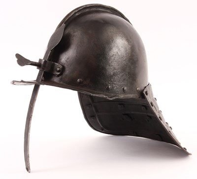 Lot 805 - A CROMWELLIAN LOBSTER POT HELMET the two piece...