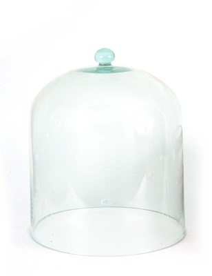 Lot 5 - A LARGE LATE 19TH CENTURY DOMED GLASS CLOCHE...