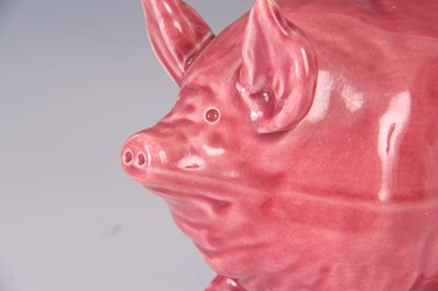 Lot 54 - A WEMYSS WARE PIG CIRCA 1900 having a pink...