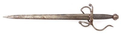 Lot 836 - A VICTORIAN COPY OF A DIRK with pitted blade...