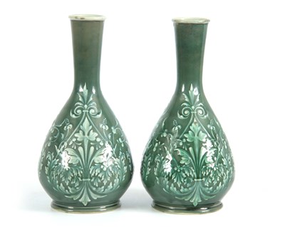 Lot 59 - A PAIR OF 19TH CENTURY DOULTON LAMBETH PATE...