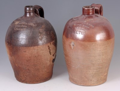 Lot 74 - TWO 18TH CENTURY 2 GALLON FULHAM SALT GLAZED...