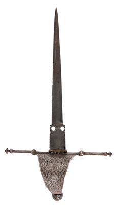 Lot 830 - A 19th CENTURY LEFT HANDED AUSTRIAN DAGGER...