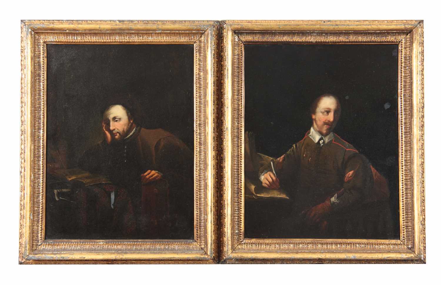 Lot 800 - ATT. EDWARD ALCOCK FL. 1745-78 - OILS ON METAL...