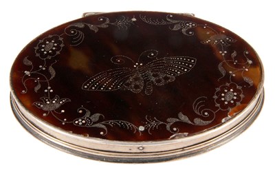 Lot 559 - A QUEEN ANNE SILVER MOUNTED TORTOISESHELL AND...