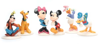 Lot 92 - A COLLECTION OF 6 MICKEY MOUSE ROYAL DOULTON...
