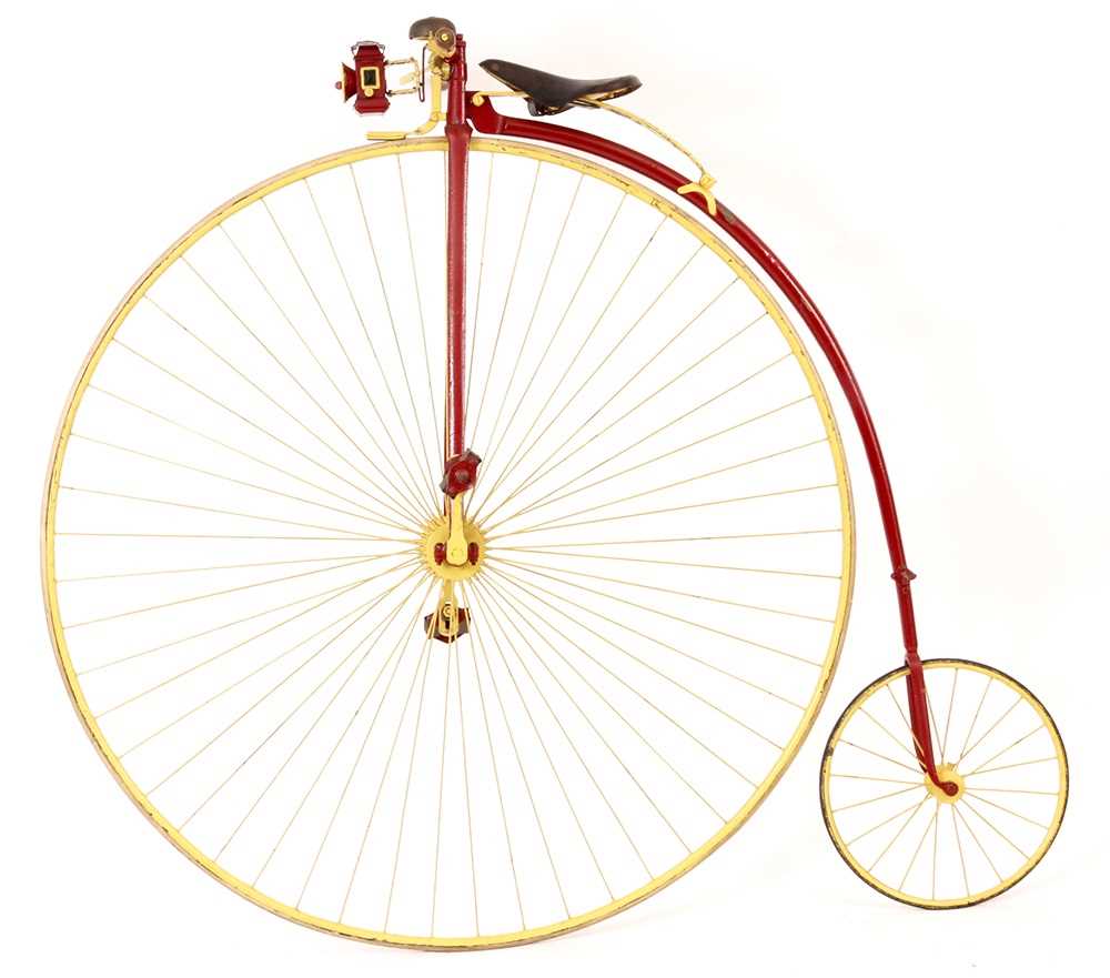 Lot 660 - A LATE 19TH CENTURY PENNY FARTHING BICYCLE...