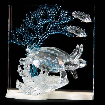 Lot 1 - A 20TH CENTURY SWAROVSKI GLASS SCULPTURE...