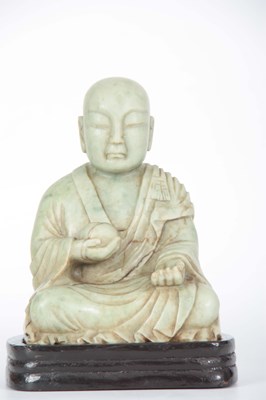 Lot 107 - A CHINESE PALE GREEN JADE LARGE SCULPTURE OF A...