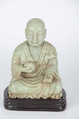 Lot 107 - A CHINESE PALE GREEN JADE LARGE SCULPTURE OF A...