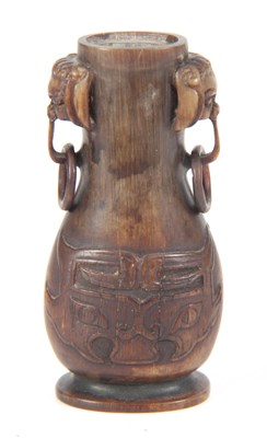 Lot 115 - A CHINESE QING DYNASTY CARVED RHINOCEROS HORN...