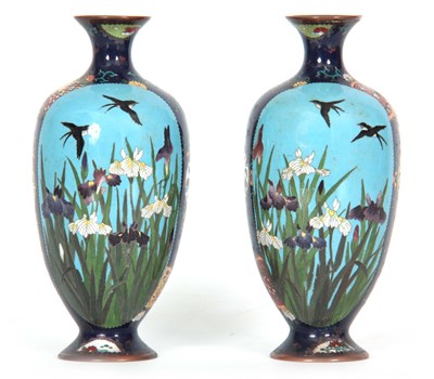 Lot 117 - A PAIR OF JAPANESE MEIJI PERIOD CLOISONNE...