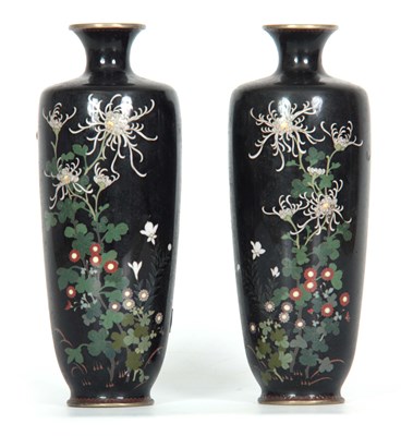 Lot 119 - A PAIR OF JAPANESE MEIJI PERIOD CLOISONNE...