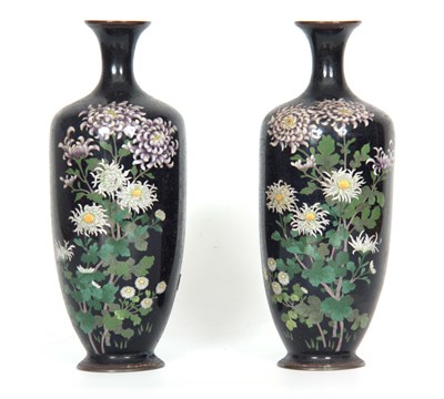 Lot 120 - A PAIR OF JAPANESE MEIJI PERIOD CLOISONNE...