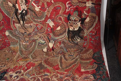 Lot 147 - AN 18TH/19TH CENTURY CHINESE WALL HANGING...