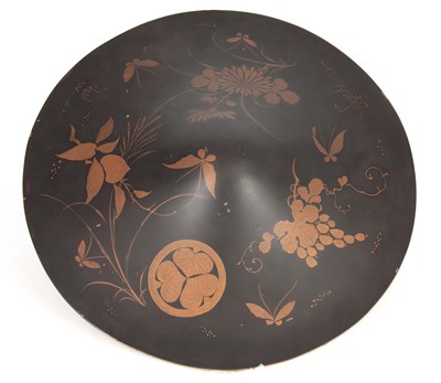 Lot 149 - A JAPANESE MEIJI PERIOD LACQUERED PAPIER MACHE...