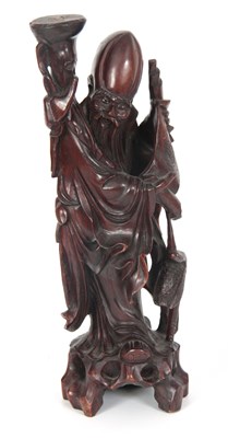 Lot 156 - A 19TH CENTURY CHINESE CARVED HARDWOOD...