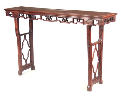 Lot 170 - A 19TH CENTURY CHINESE HARDWOOD ALTAR TABLE...