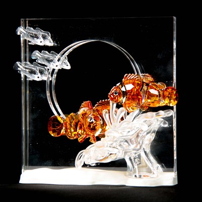 Lot 2 - A 20TH CENTURY SWAROVSKI GLASS SCULPTURE...