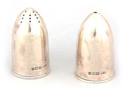 Lot 218 - A PAIR OF GEORGE V NOVELTY BULLET SHAPED...