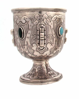 Lot 248 - A STYLISH 19TH CENTURY AUSTRIAN SILVER GOBLET...