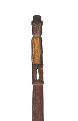 Lot 266 - A 19TH CENTURY FOLK ART FIGURAL CARVED AND...