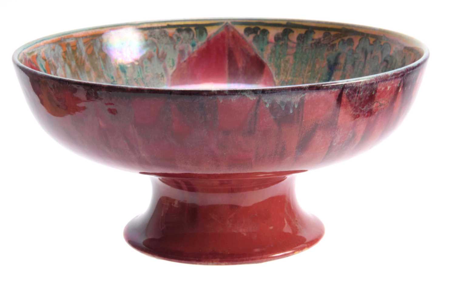 Lot 28 - A PILKINGTON'S ROYAL LANCASTRIAN FOOTED BOWL...