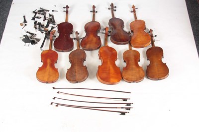 Lot 285 - A COLLECTION OF EIGHT VIOLINS, ONE VIOLA AND 5...