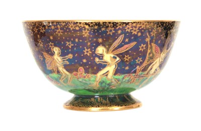 Lot 29 - A SMALL WEDGWOOD FAIRYLAND LUSTRE FOOTED BOWL...