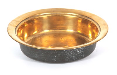 Lot 301 - AN 18TH CENTURY BRASS CIRCULAR BOWL with...