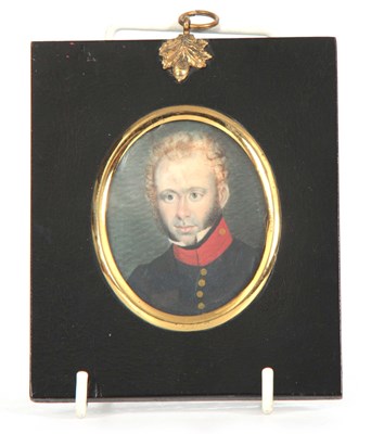 Lot 314 - A 19TH CENTURY OVAL MINIATURE PORTRAIT ON...