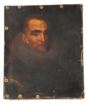 Lot 321 - A 17TH CENTURY OIL ON CANVAS. Portrait of a...