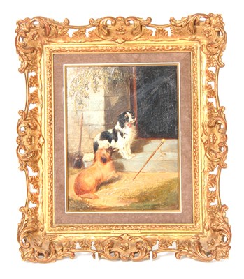 Lot 327 - 19TH CENTURY OIL ON BOARD titled 'WAITING FOR...