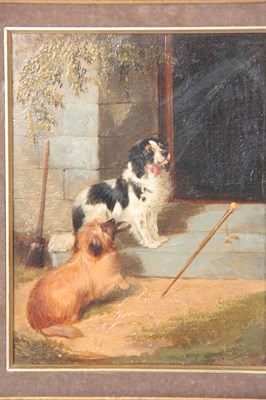 Lot 327 - 19TH CENTURY OIL ON BOARD titled 'WAITING FOR...