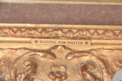 Lot 327 - 19TH CENTURY OIL ON BOARD titled 'WAITING FOR...