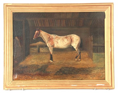 Lot 328 - J SEAR - 19TH CENTURY OIL ON CANVAS study of a...