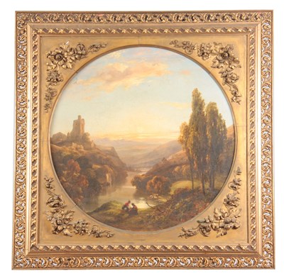 Lot 338 - ROBERTS. A 19TH CENTURY CIRCULAR OIL ON CANVAS...