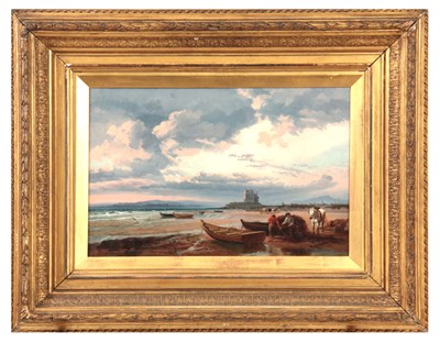 Lot 341 - RICHARD BEAVIS 1824-1896. OIL ON CANVAS Beach...