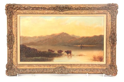 Lot 349 - ALFRED BREANSKI - OIL ON RE-LINED CANVAS lake...