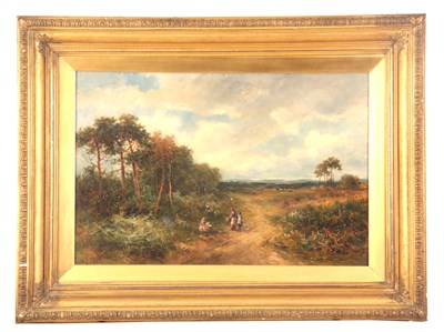 Lot 355 - C BRENNIR - 19TH CENTURY OIL ON CANVAS wooded...