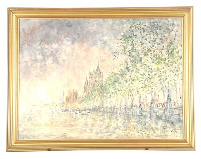 Lot 361 - WILTSHIRE - IMPRESSIONIST TYPE OIL ON CANVAS...