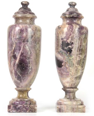 Lot 390 - A LARGE PAIR OF 'BLUE JOHN TYPE' QUARTZ...