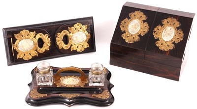 Lot 614 - A mid 19th Century three piece gilt brass...