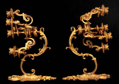 Lot 432 - A GOOD PAIR OF 19TH CENTURY FRENCH ORMOLU SIX...