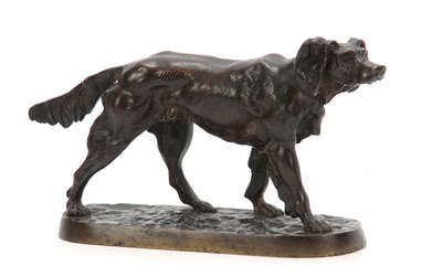 Lot 435 - A LATE 19TH CENTURY PATINATED BRONZE SCULPTURE...