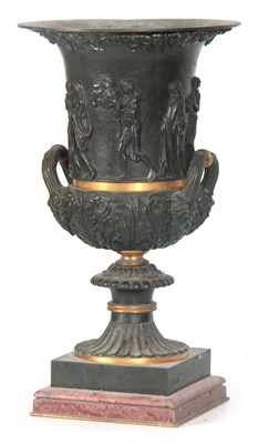 Lot 443 - A 19TH CENTURY BRONZE AND ORMOLU MOUNTED...