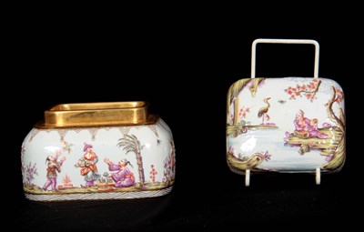 Lot 45 - A 19TH CENTURY MEISSEN GILT METAL MOUNTED...