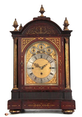 Lot 528 - A LATE 19TH CENTURY ROSEWOOD BRASS INLAID...